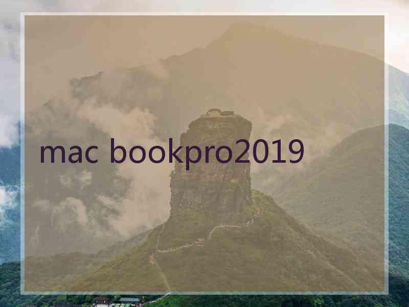 mac bookpro2019