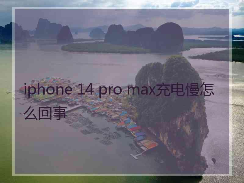 iphone 14 pro max充电慢怎么回事