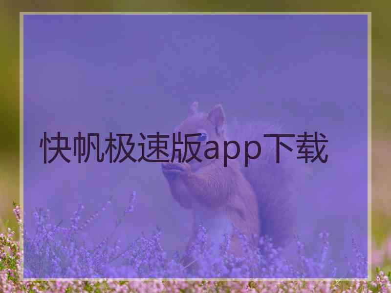 快帆极速版app下载