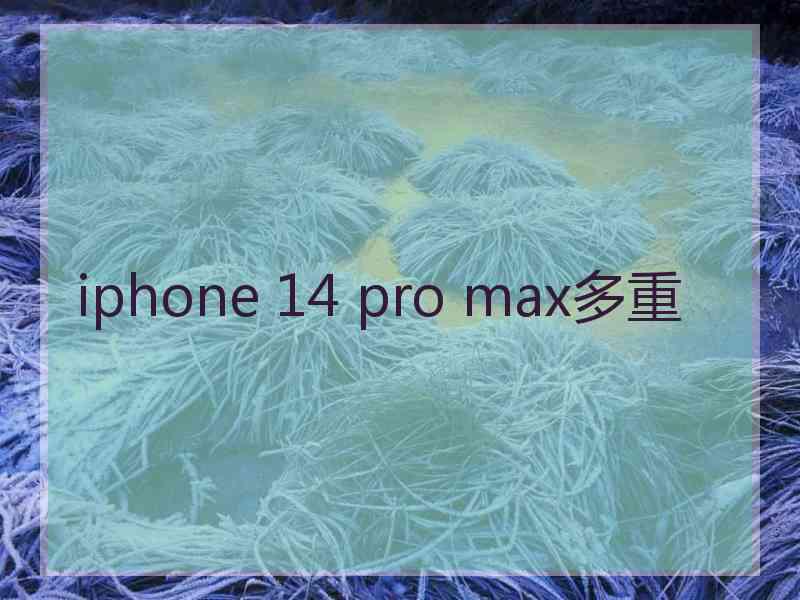 iphone 14 pro max多重