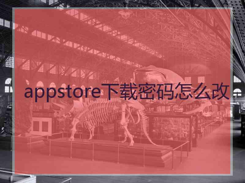 appstore下载密码怎么改