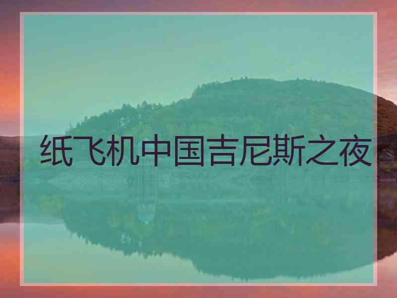 纸飞机中国吉尼斯之夜