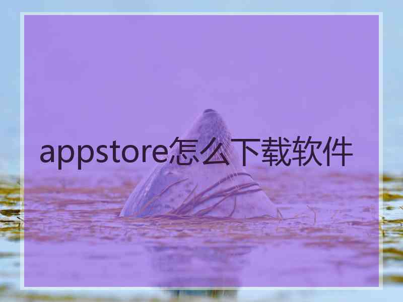 appstore怎么下载软件