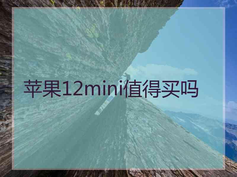 苹果12mini值得买吗