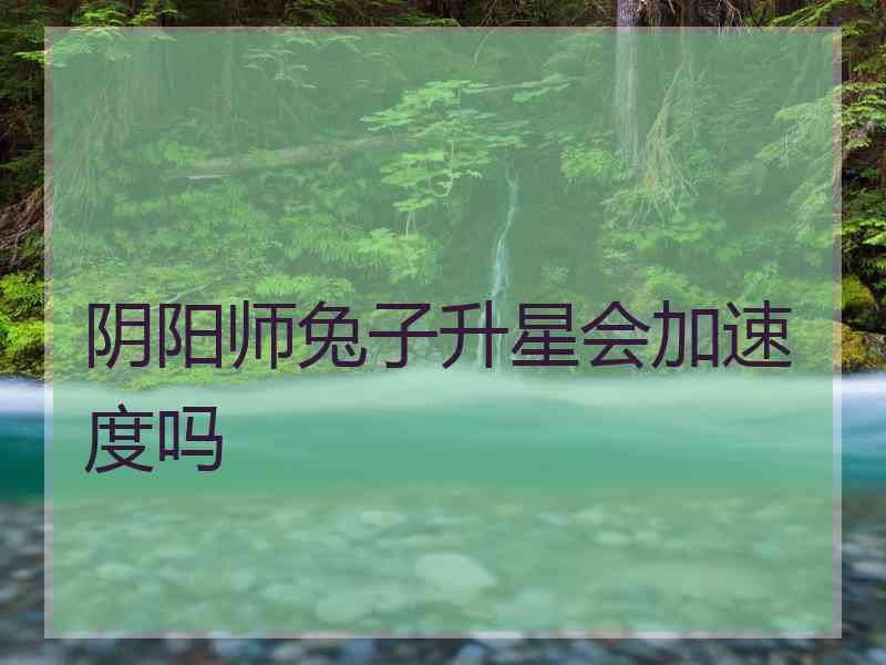 阴阳师兔子升星会加速度吗