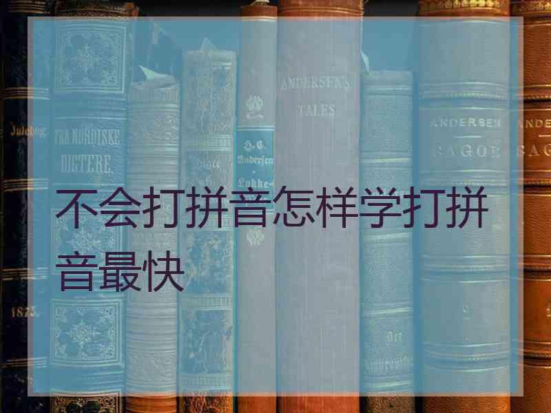 不会打拼音怎样学打拼音最快