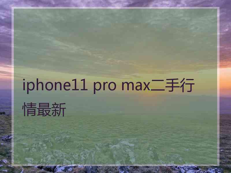 iphone11 pro max二手行情最新