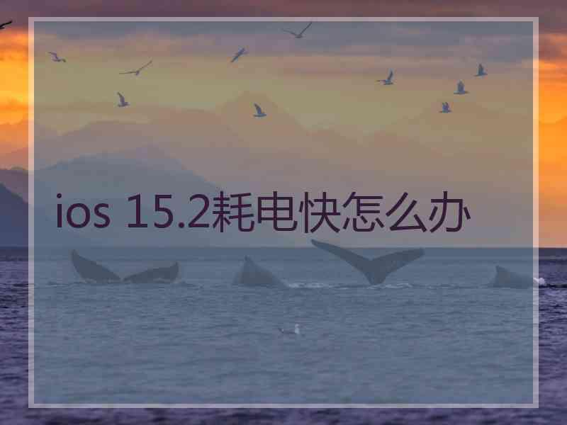 ios 15.2耗电快怎么办