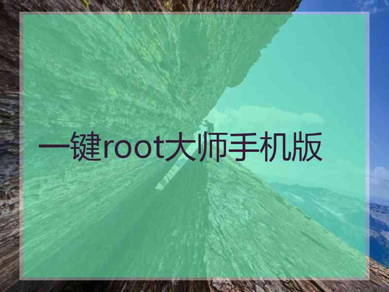 一键root大师手机版