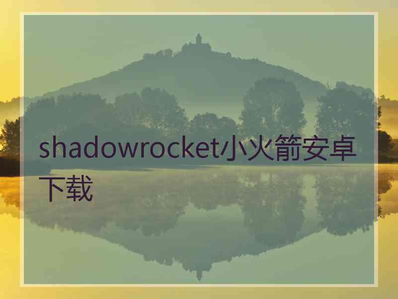 shadowrocket小火箭安卓下载