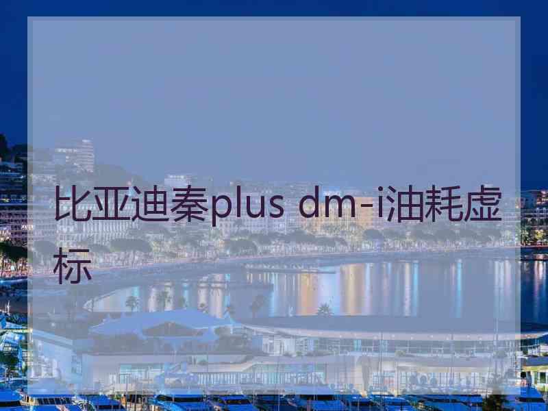 比亚迪秦plus dm-i油耗虚标