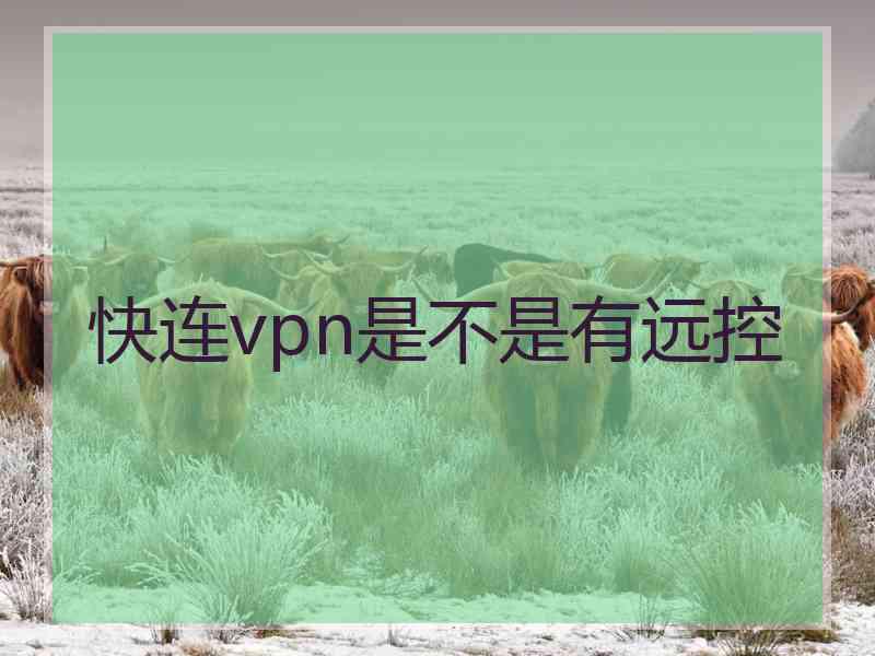 快连vpn是不是有远控