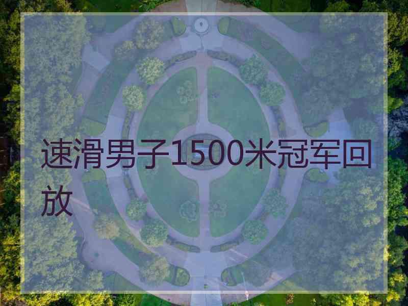 速滑男子1500米冠军回放