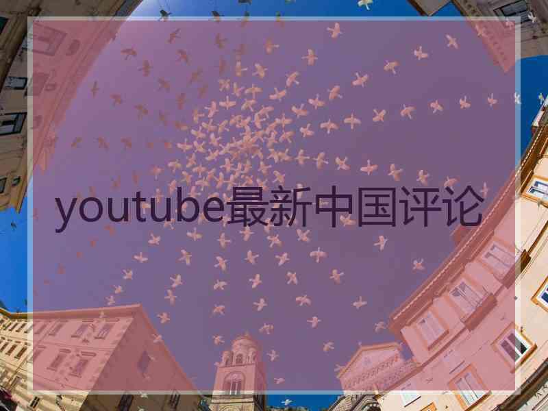 youtube最新中国评论