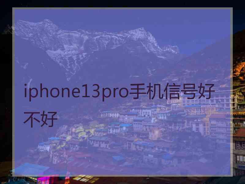 iphone13pro手机信号好不好