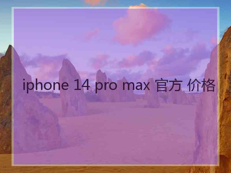 iphone 14 pro max 官方 价格