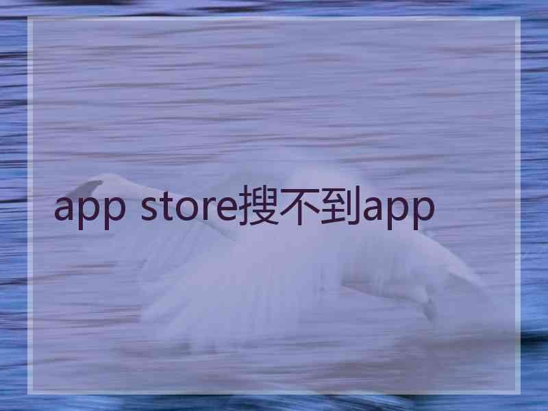 app store搜不到app