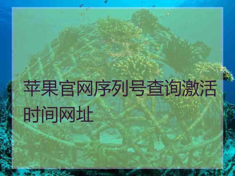 苹果官网序列号查询激活时间网址