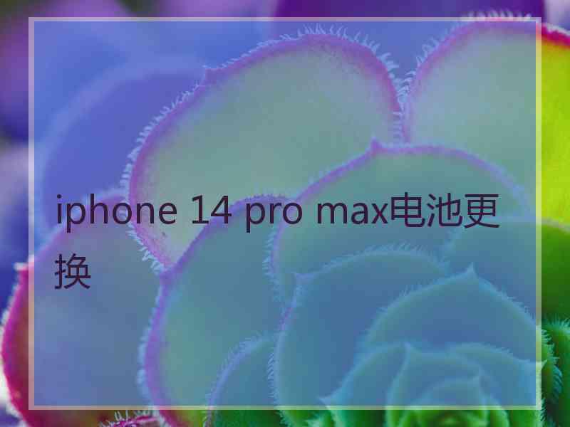 iphone 14 pro max电池更换