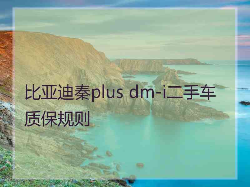 比亚迪秦plus dm-i二手车质保规则