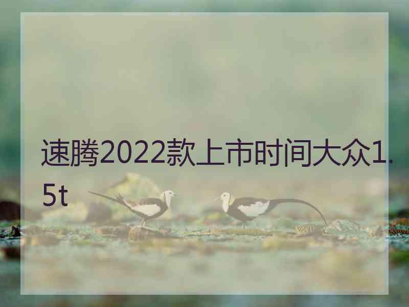 速腾2022款上市时间大众1.5t