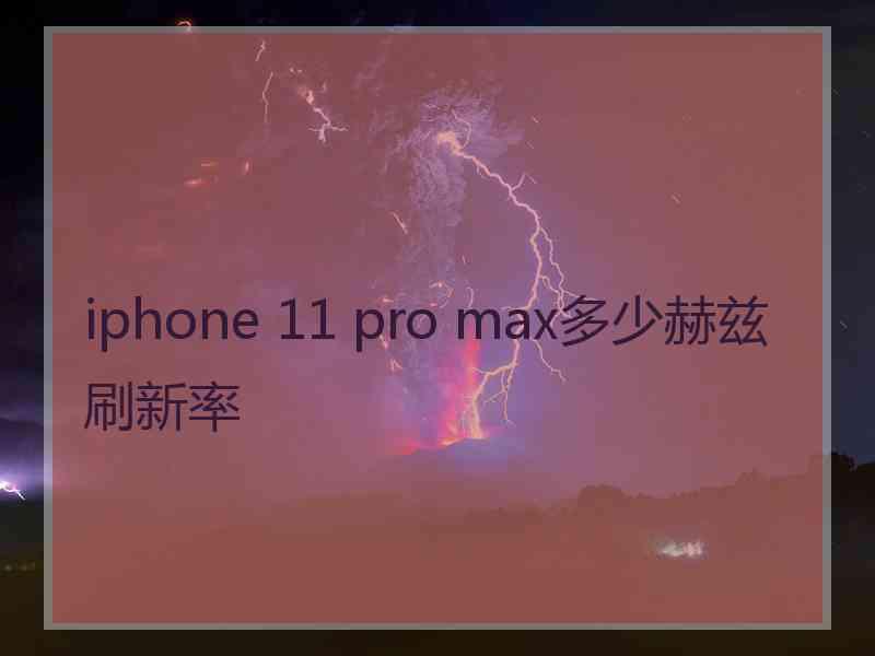 iphone 11 pro max多少赫兹刷新率