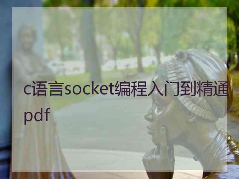 c语言socket编程入门到精通pdf