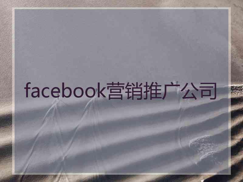 facebook营销推广公司