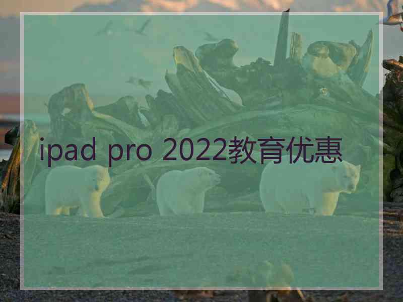 ipad pro 2022教育优惠