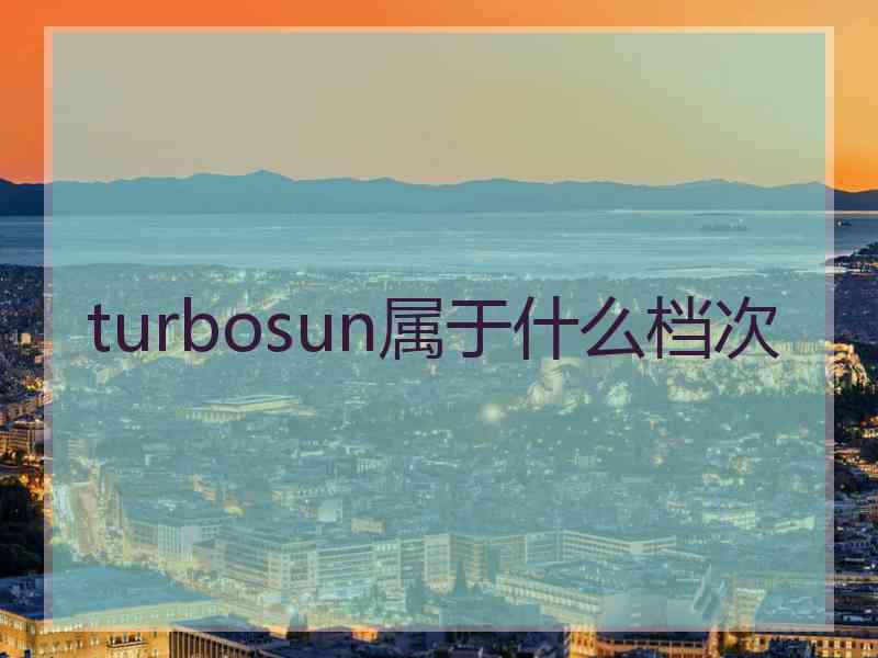 turbosun属于什么档次