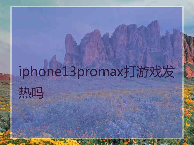 iphone13promax打游戏发热吗