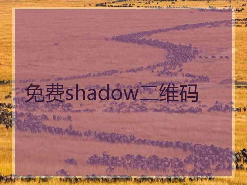 免费shadow二维码