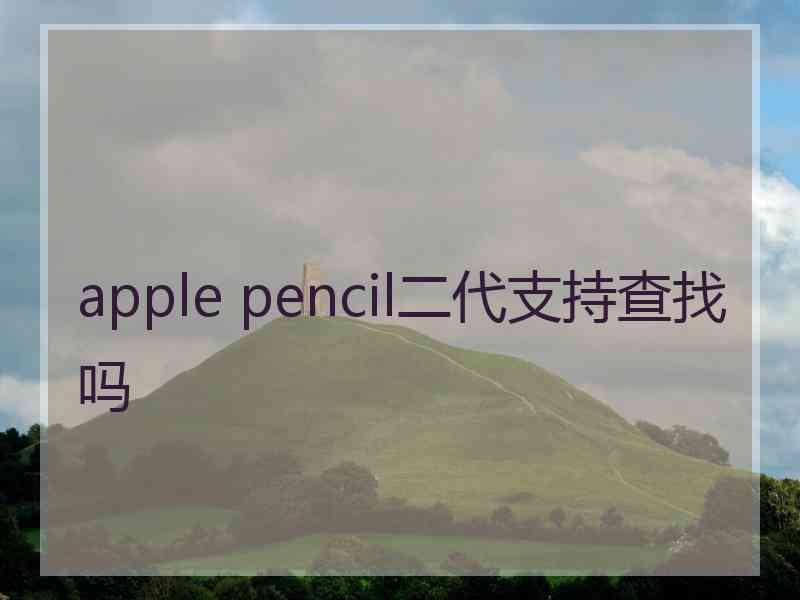 apple pencil二代支持查找吗