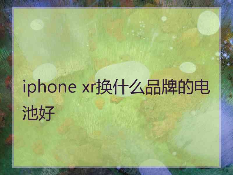 iphone xr换什么品牌的电池好