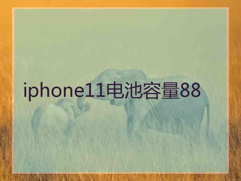 iphone11电池容量88