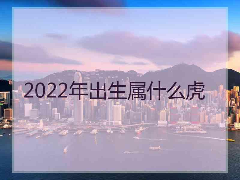 2022年出生属什么虎