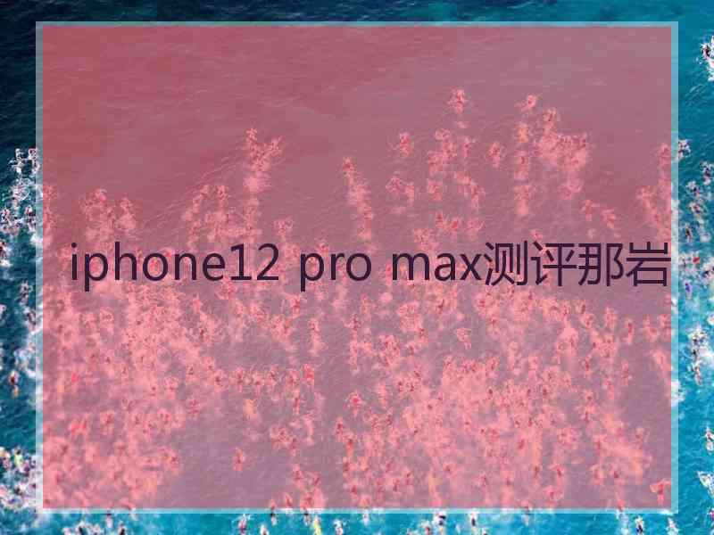 iphone12 pro max测评那岩