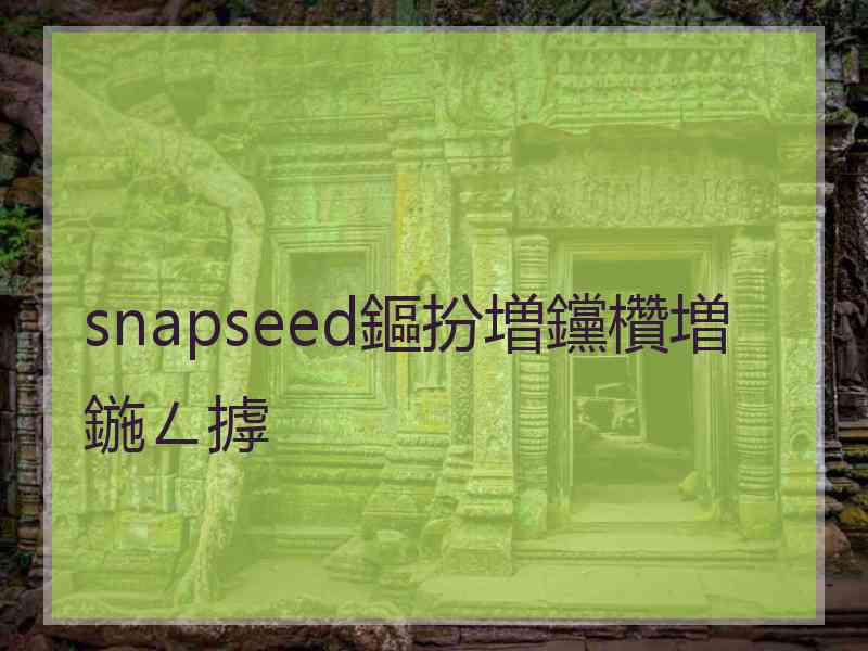 snapseed鏂扮増钂欑増鍦ㄥ摢