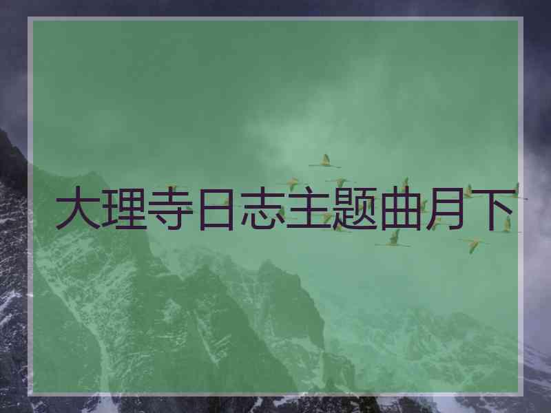 大理寺日志主题曲月下