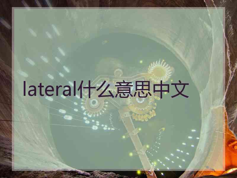 lateral什么意思中文