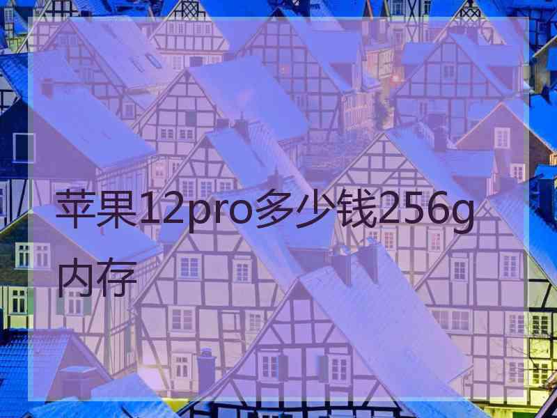 苹果12pro多少钱256g内存