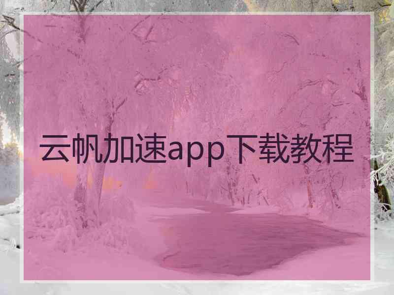 云帆加速app下载教程