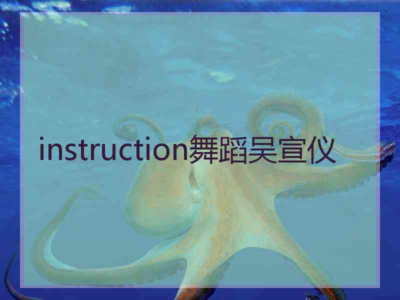 instruction舞蹈吴宣仪