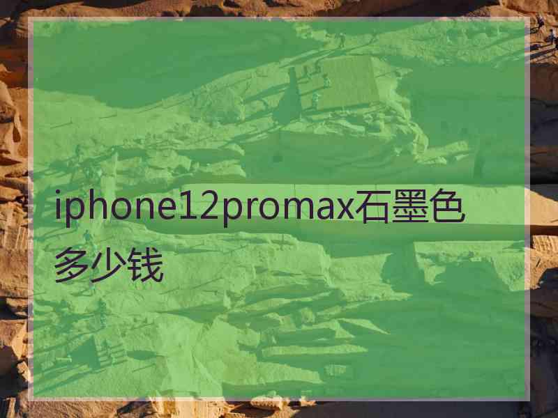 iphone12promax石墨色多少钱