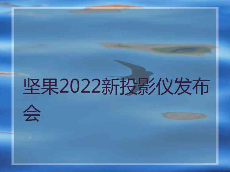 坚果2022新投影仪发布会