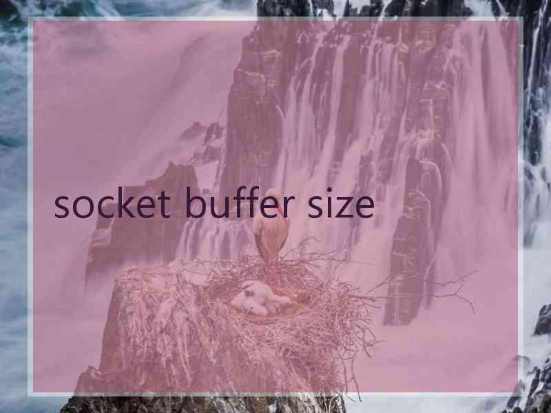 socket buffer size