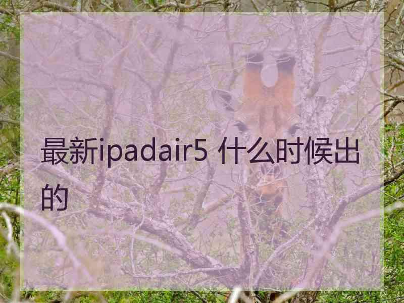 最新ipadair5 什么时候出的