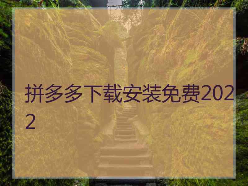 拼多多下载安装免费2022