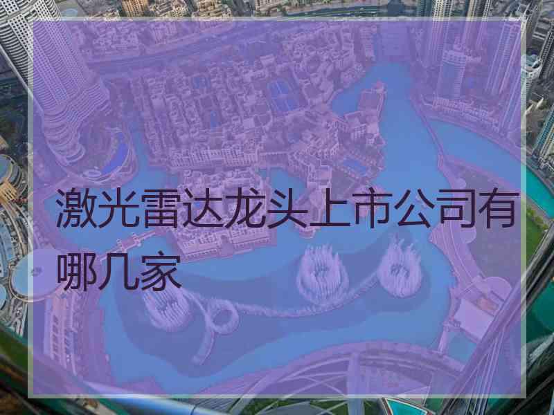 激光雷达龙头上市公司有哪几家