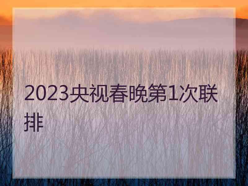 2023央视春晚第1次联排